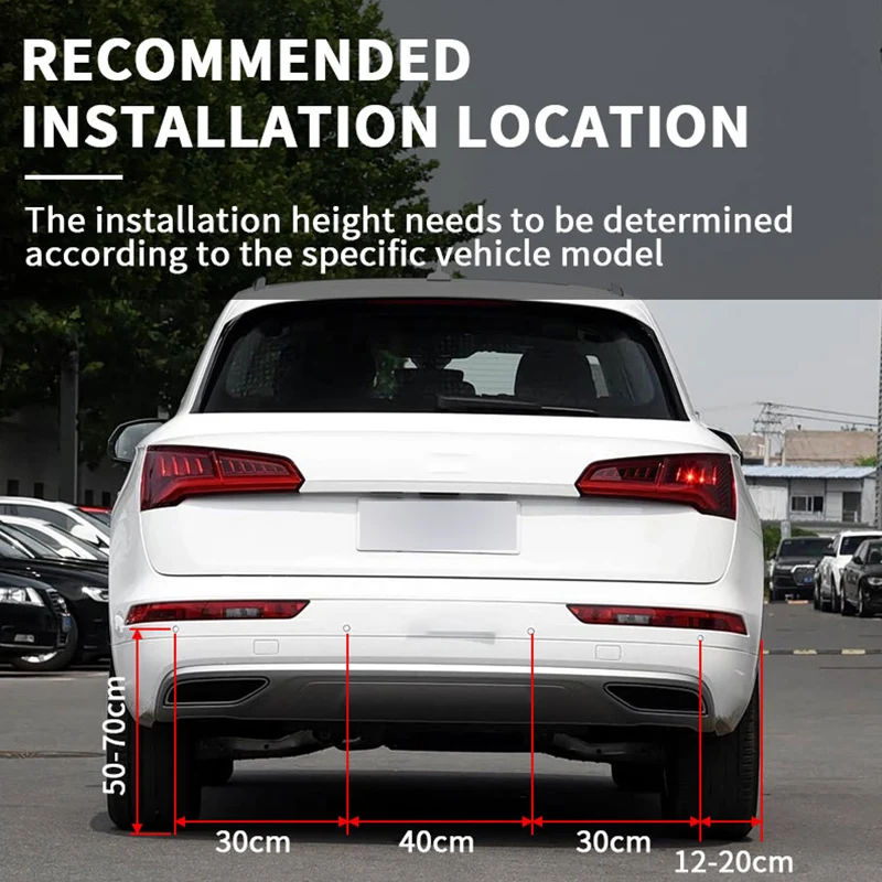 Parking Sensor Kit With 22mm 4 Sensors LED Accurate Digital Display Of Obstacle Distance Alarm Parktronic Kit Detector