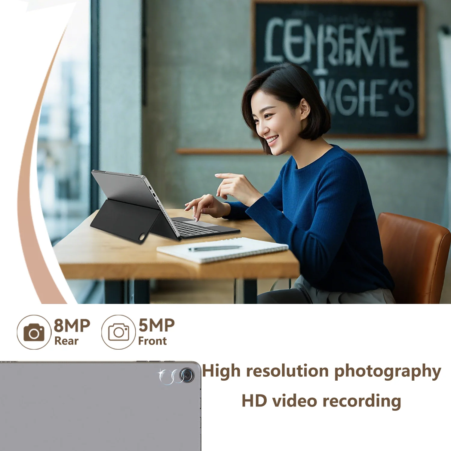 BNCF كتاب جديد 11 Win11 2 في 1 تابلت 12 جيجابايت LPDDR5 + 256/512 جيجابايت NVMe SSD 11 بوصة كمبيوتر محمول AlderLake N150 CPU Wi-Fi 6 BT 5.0 دفتر #2