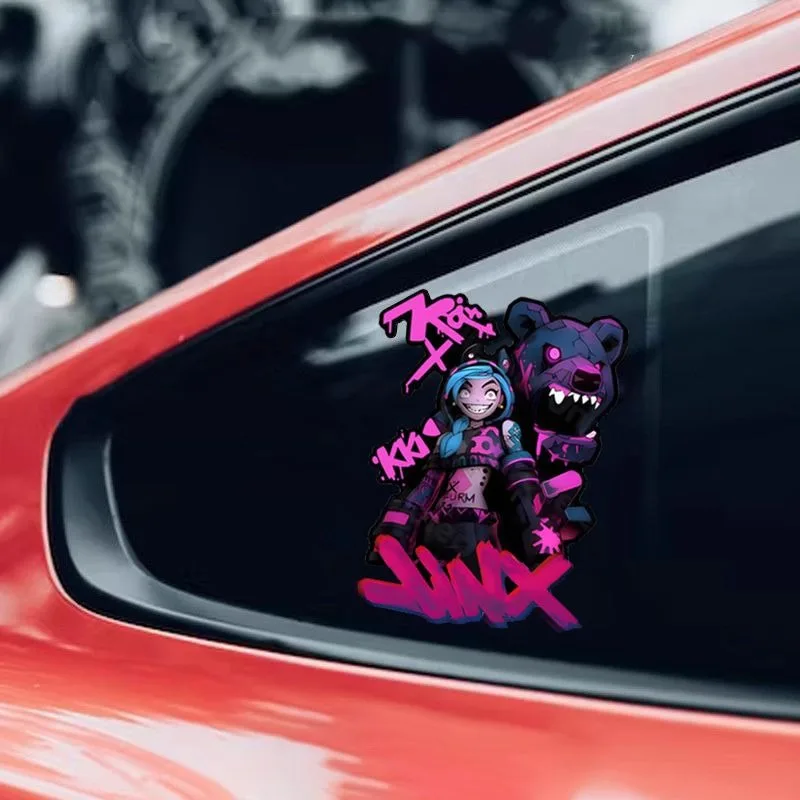 League of Legends Arcane JINX Popular Animation Personalized and Creative Car Stickers Computer Case Body Decoration Stickers