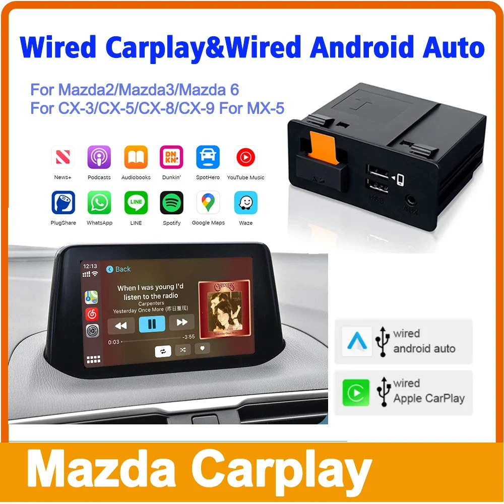 

Wired CarPlay Android Car Adapter UBS Hub OEM Suitable For Mazda 2 3 6 CX30 CX5 For MZD Connect System