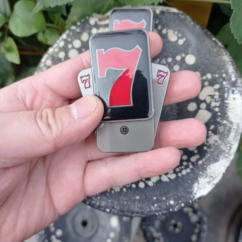 تململ المغناطيسي دفع بطاقة معدنية الميكانيكية المنزلق دفع لوحة اللمس عملة EDC الإجهاد الإغاثة لعبة حسية الكبار مكافحة القلق