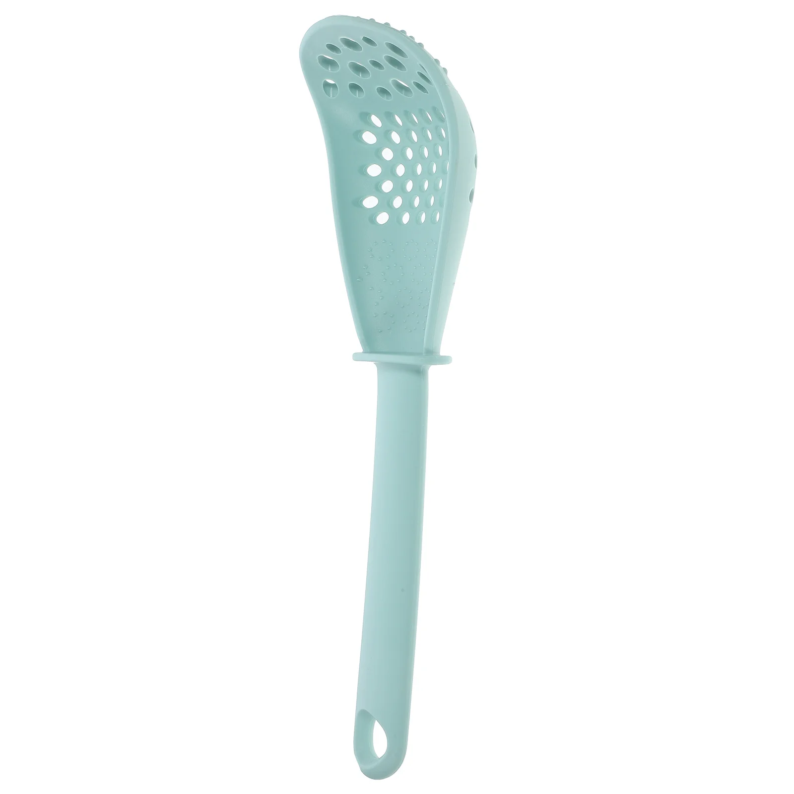

Plastic Multi-Function Cooking Spoon Grinder Colander Skimmer Scoop Hanging Hole Kitchen Utensil for Mashing Potato Egg Yolk