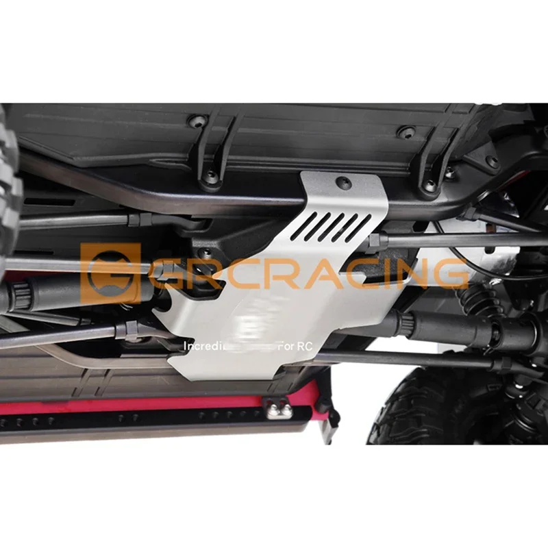 Plaque de protection de châssis en acier inoxydable, armure métallique pour voiture 1/10 RC Inoler Traxxas TRtage Defender LAND ROVER, pièces de bricolage, 1 ensemble