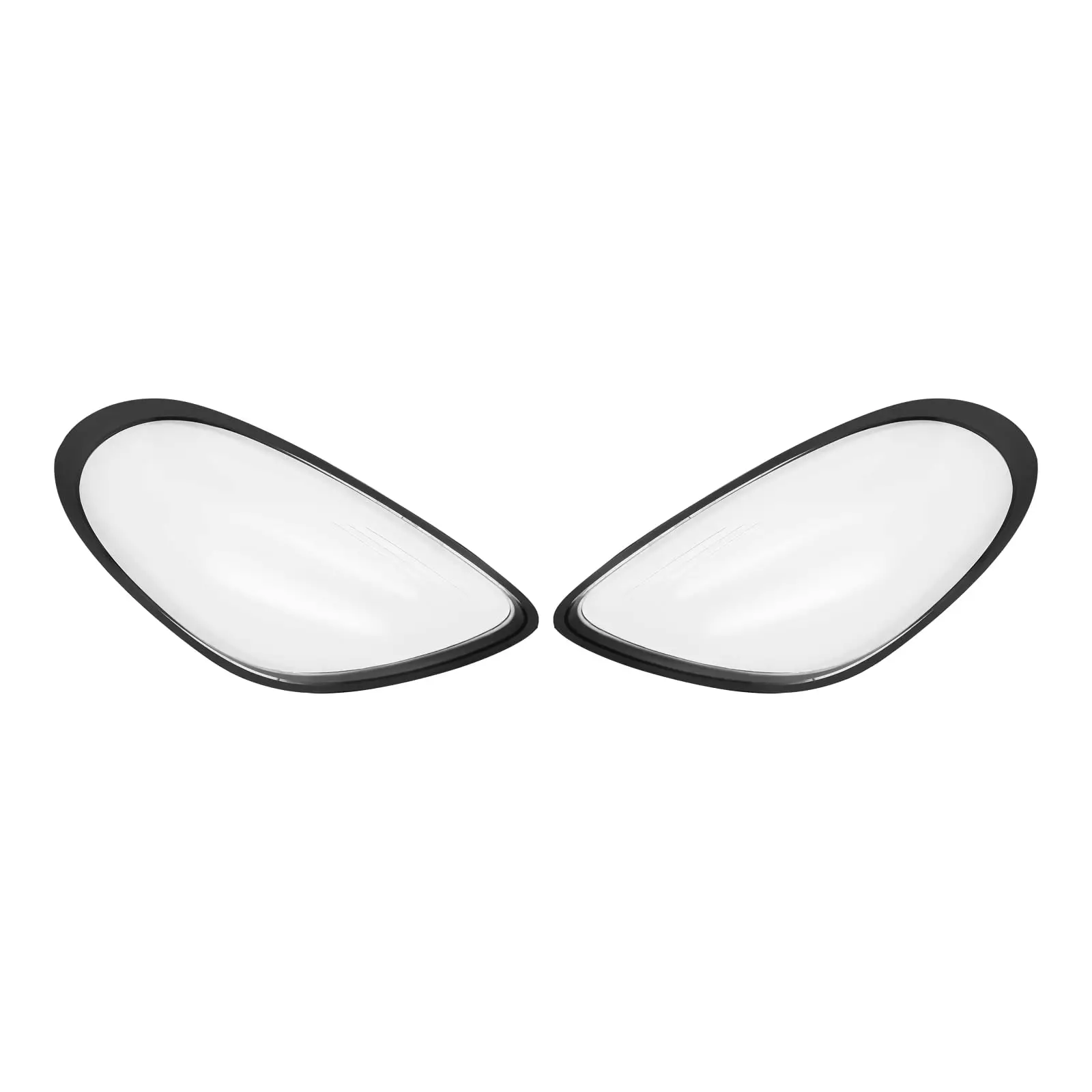 

Pair Headlight Lens Cover Compatible with Porsche Boxster/Cayman 981 2014 2015 2016 Front Left & Right Headlight Cover Clear+Bla