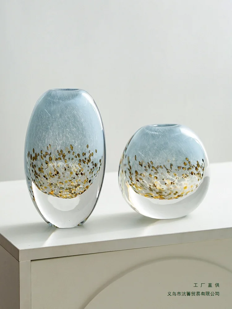 Light luxury modern color vase hydroponic flower arrangement art flower ware living room home decoration