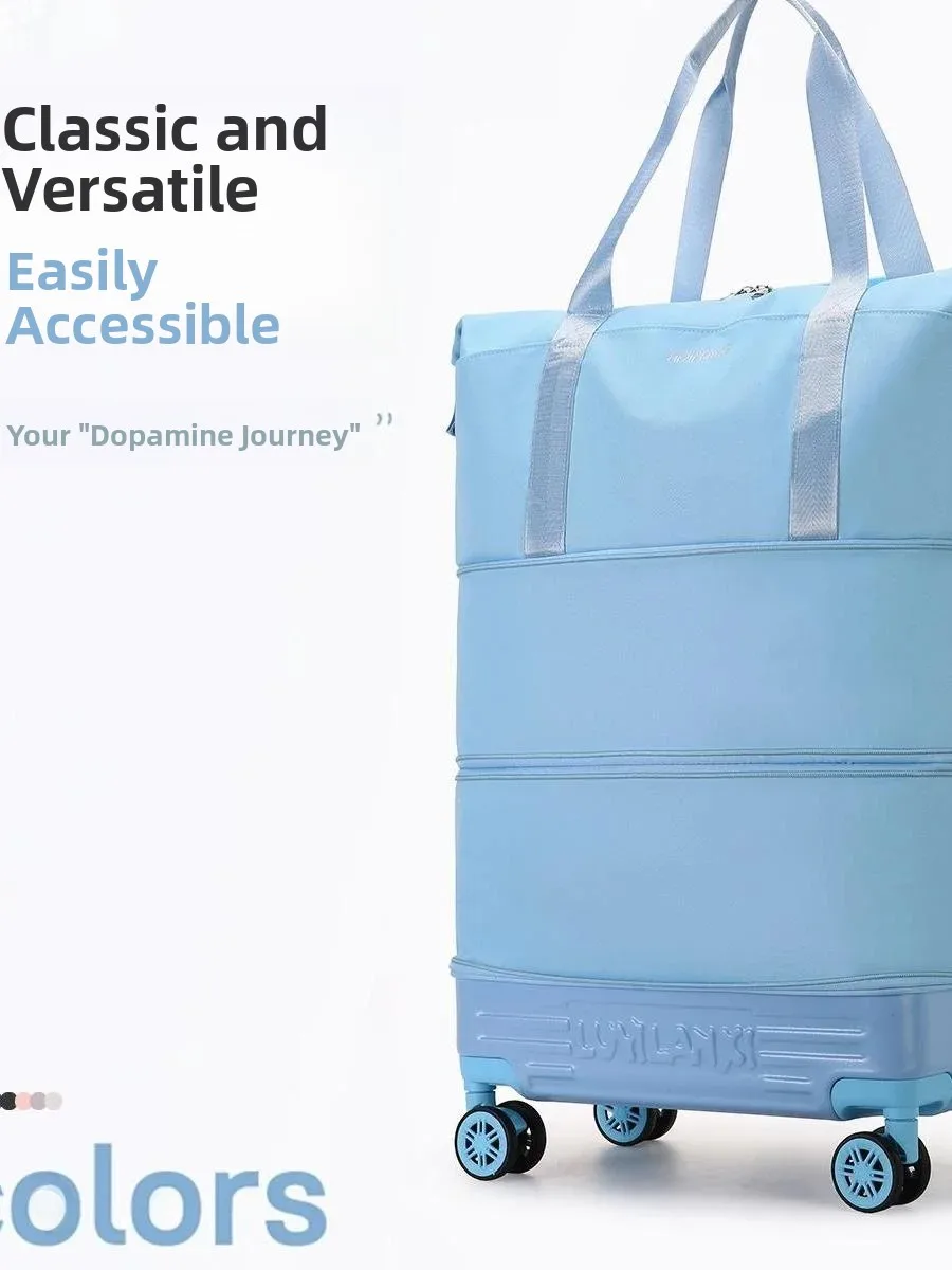 Durable Travel Bag with Universal Wheels Large Capacity Expandable Storage Bag Luggage Bag for Travel Built-In Handle