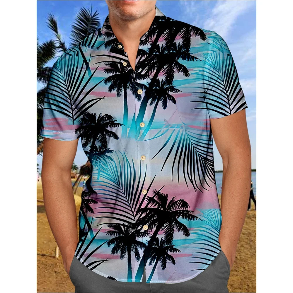 Camicia da uomo estate moda Casual camicia a maniche corte per uomo camicia hawaiana traspirante allentata uomo abbigliamento Casual da uomo Top