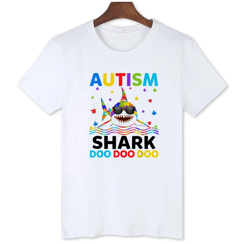 

Shark Big Brother Cute T-shirt Short Sleeve Tee Summer Cool Clothing Casual Oversized t shirt for Men B0113