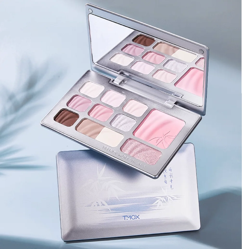 TMOX Bamboo Shadow 10색 아이섀도우 통합 팔레트 매트 새틴 쉬머 페이스 메이크업 화장품