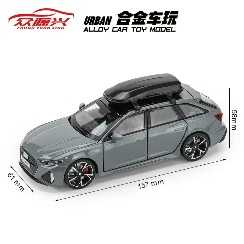 1:32 Audi RS6 High Simulation Diecast Metal Alloy Model car Sound Light Pull Back Collection Kids Toy Gifts F584