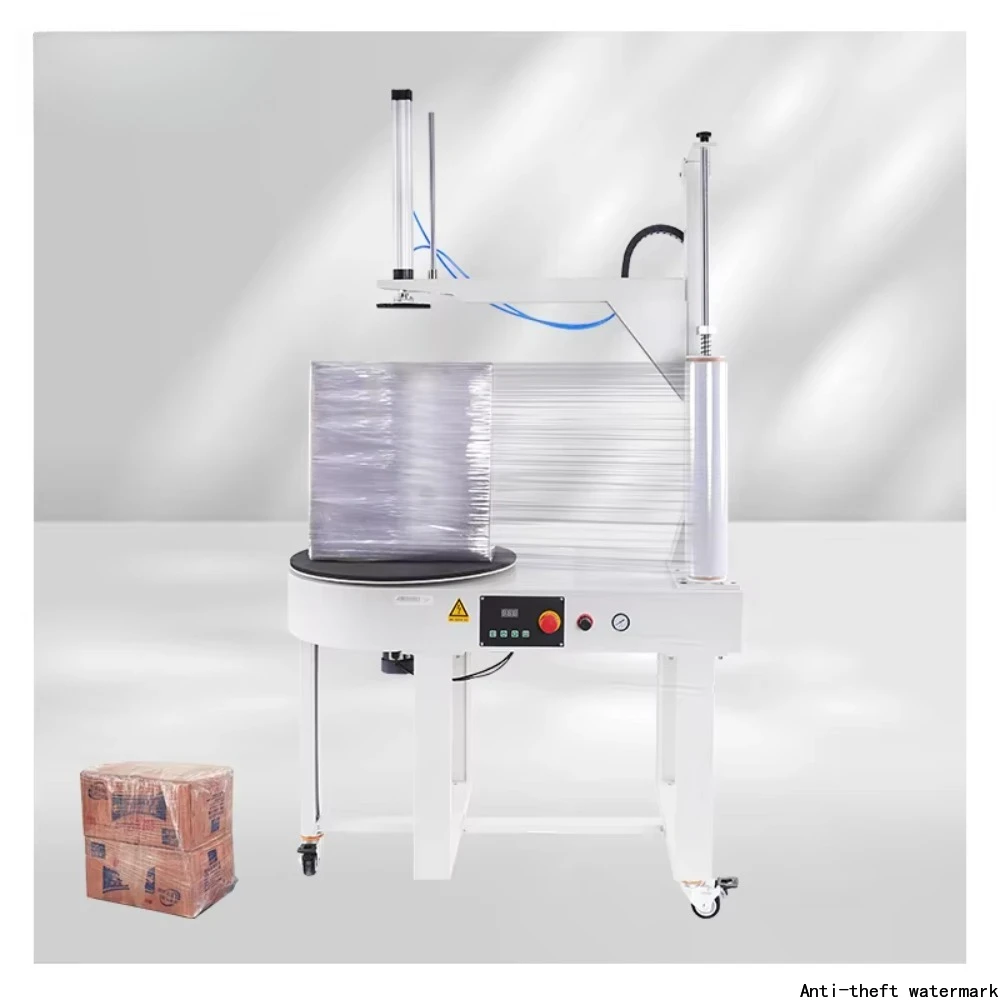 2025 - DBC800S Semi-Automatic Stretch Film Wrapping Machine, Top Pressure Box Packaging, Suitable for Suitcases and Pallets