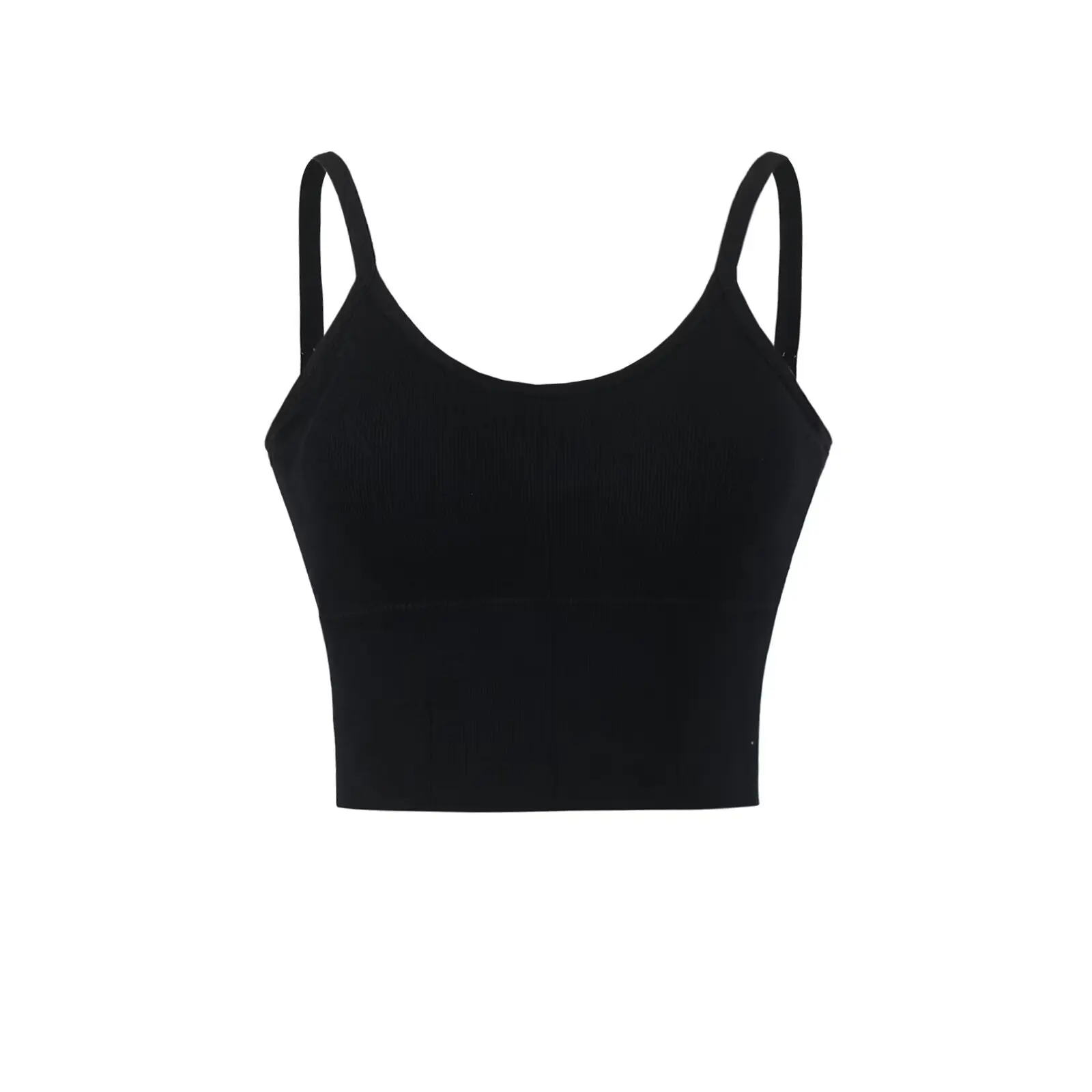 Sexy U-Ne Strap Vest Women's Summer ort Slimming Tight Fit Hot Girl Beautiful Ba Top with Chest Pad Street Sle Pure C...