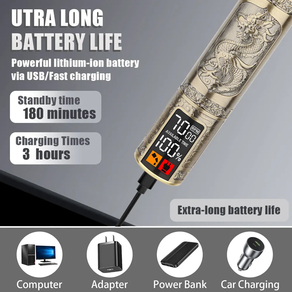 

HIENA Cordless Electric Haircutter Haircutter Household Appliances Travel Barber Shaver Shaver Men's Shaver Trimmer Men's