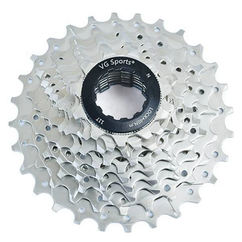 VG Sports Split Ultralight Cassette Bike Cassette Holder Sprocket 10 Speed 28T Silver