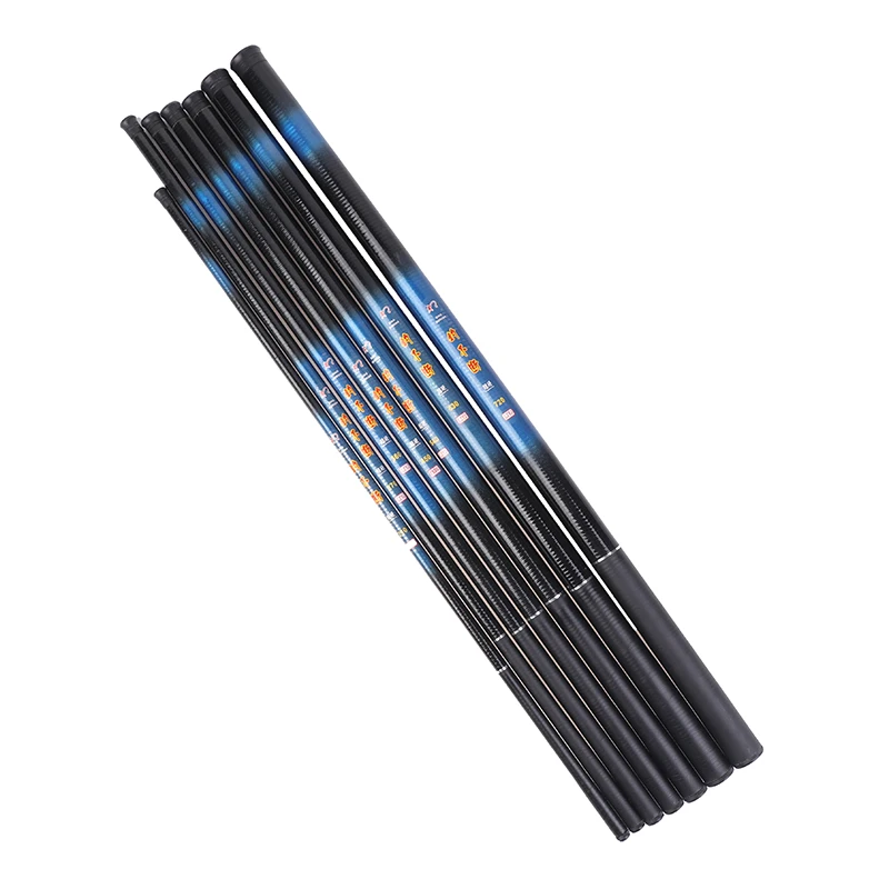 تلسكوبي روك الصيد رود الألياف الزجاجية 2.1/2.7/3.6/4.5/5.4/6.3/7.2 متر الغزل الصيد رود الكارب المغذية قضيب تصفح الغزل قضيب