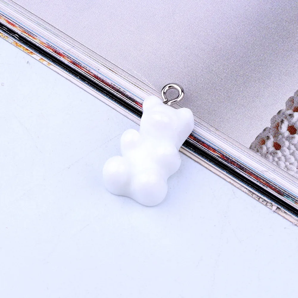 

70Pcs Colorful Little Bear Pendants Resin Bear Charms for DIY Earrings Jewelry Keychains Phone Case Decoration