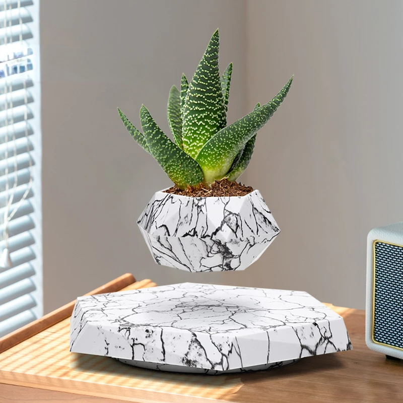 

Magnetic Levitation Flowerpot Creative Fashion Desktop Ornaments Succulent Green Plants Magnetic Levitation Potted Home Decor