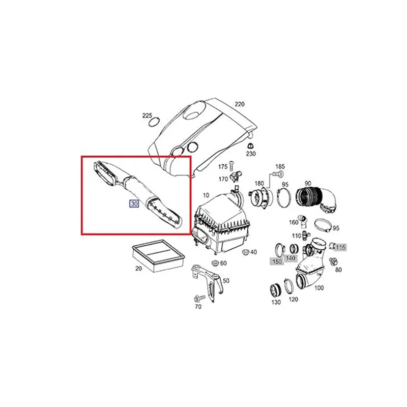 A6510900000 A6510904337 Für Mercedes Benz GLA200 GLA260 X156 Auto Motor Teile Lufteinlass Schlauch 6510900000 6510904337 – Detail 10