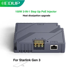 Edup 2 in 1 Starlink Gen 3 Gige Poe Injektor 150W mit passivem ESD-Schutz für Starlink Internet Kit eingebauten DC-Konverter