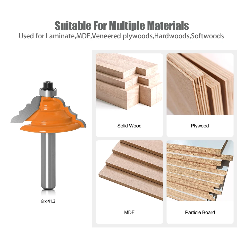 Table Edge Router Bit 8mm Shank Line knife Woodworking cutter Tenon Cutter for Woodworking Tools