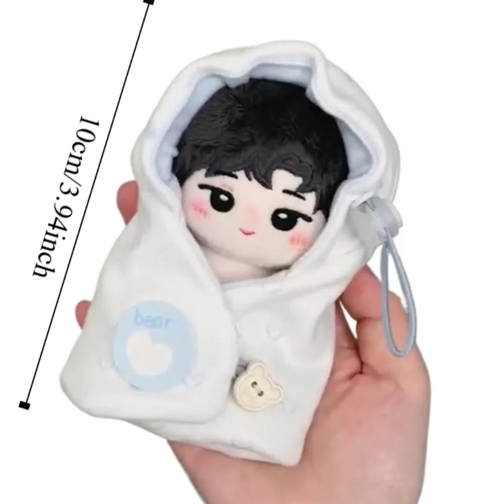 Swaddling 10 ซม.ผ้าฝ้ายตุ๊กตา Swaddling เสื้อผ้าเสื้อคลุมถุงนอน 10 ซม.ตุ๊กตาเสื้อผ้าตลกน่ารักตุ๊กตาแต่งกายชุด