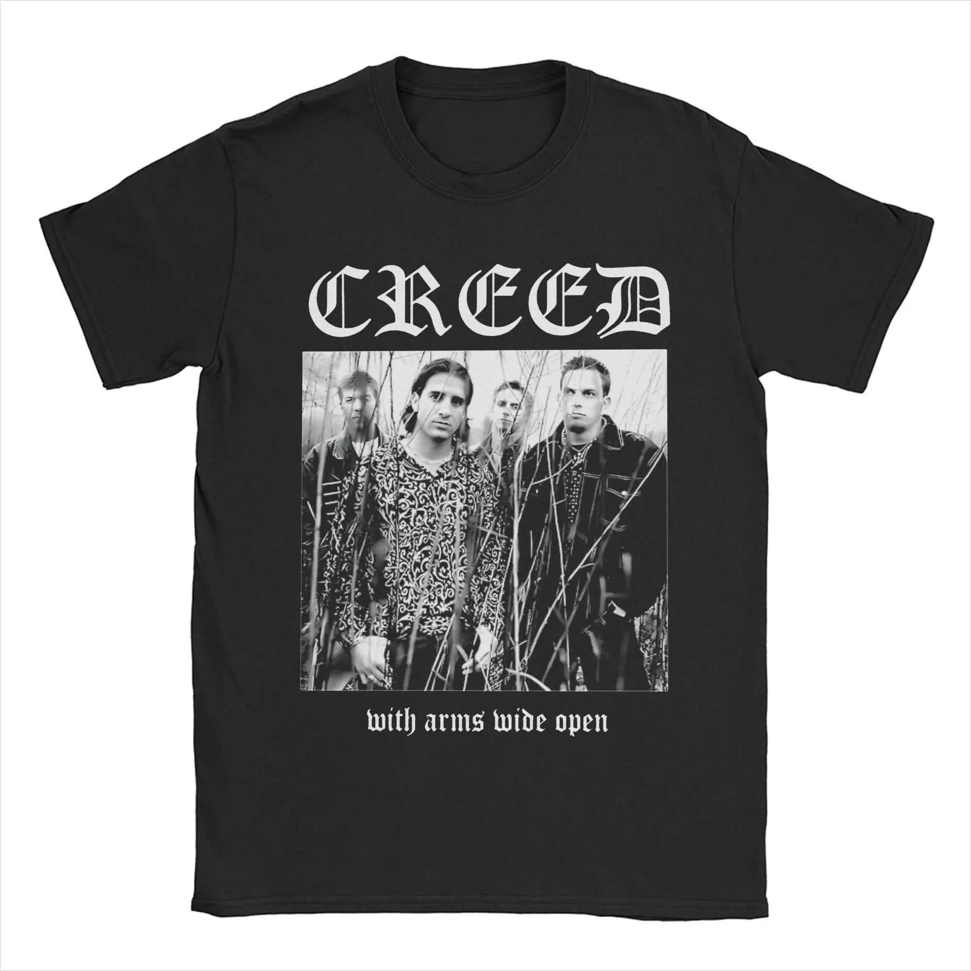 Men Women Graphic Creed Band Retro Concert Music Tour  T Shirt Tee 100% Cotton  T-shirts Clothing