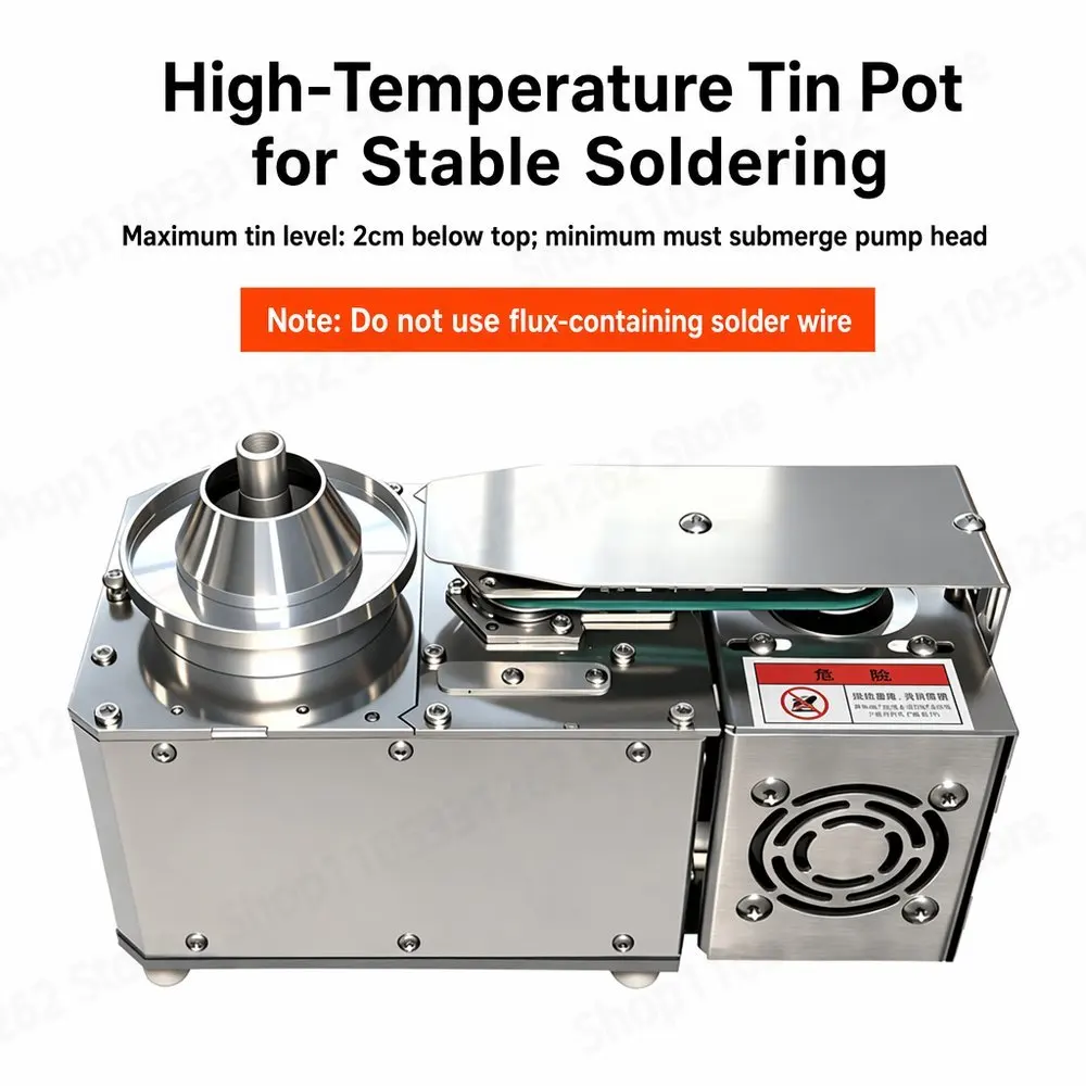 220V Benchtop Selective Solder System 1500W 5KG PCB Rework Station Lead-Free Solder Fountain PID Temp Control Through-Hole