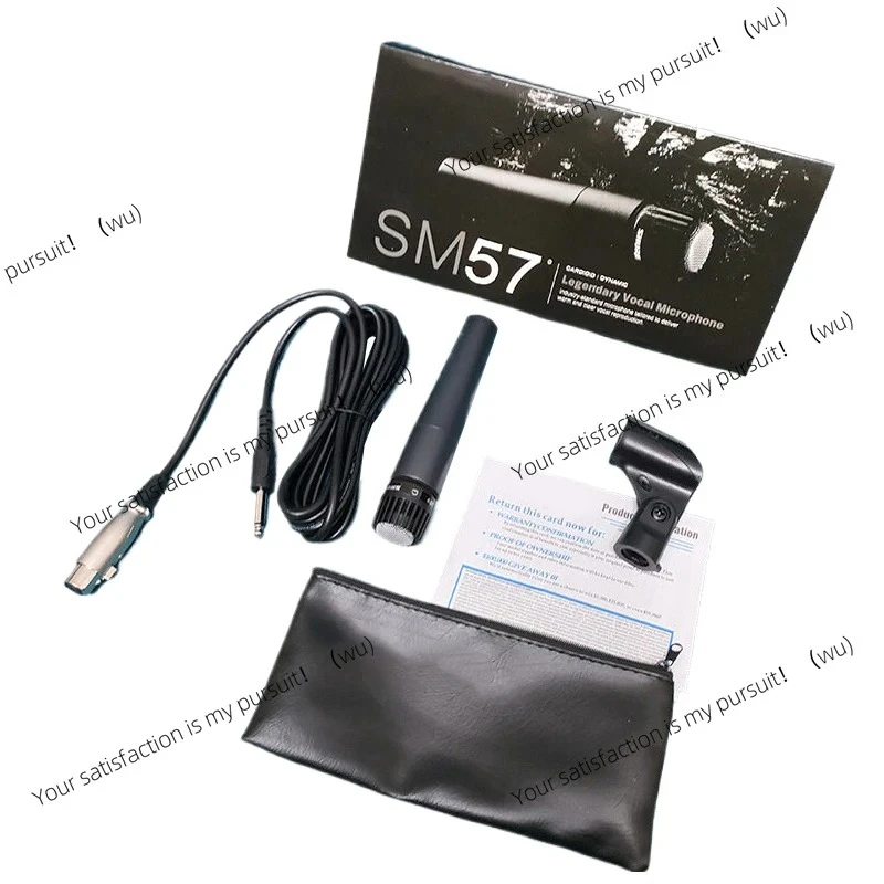 Microfone dinâmico cardióide sm57 de metal para palco cantando microfone profissional com fio para karaokê boba gravação vocal