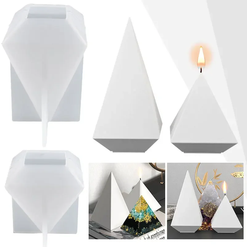 

Ring Holder Cone Resin Molds Pyramid Silicone Mold for Resin Casting DIY Jewelry Ring Display Stand Candle Making Crafts