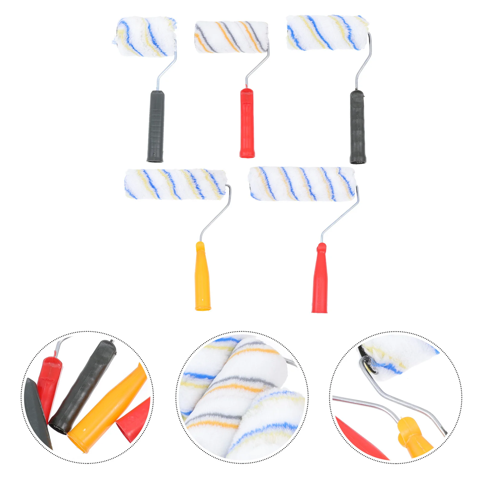 

5 шт., волоконный валик, портативный прочный валик для рисования для DIY, художественное ремесло, угловой ремонт, инструмент для рисования, валики для рисования