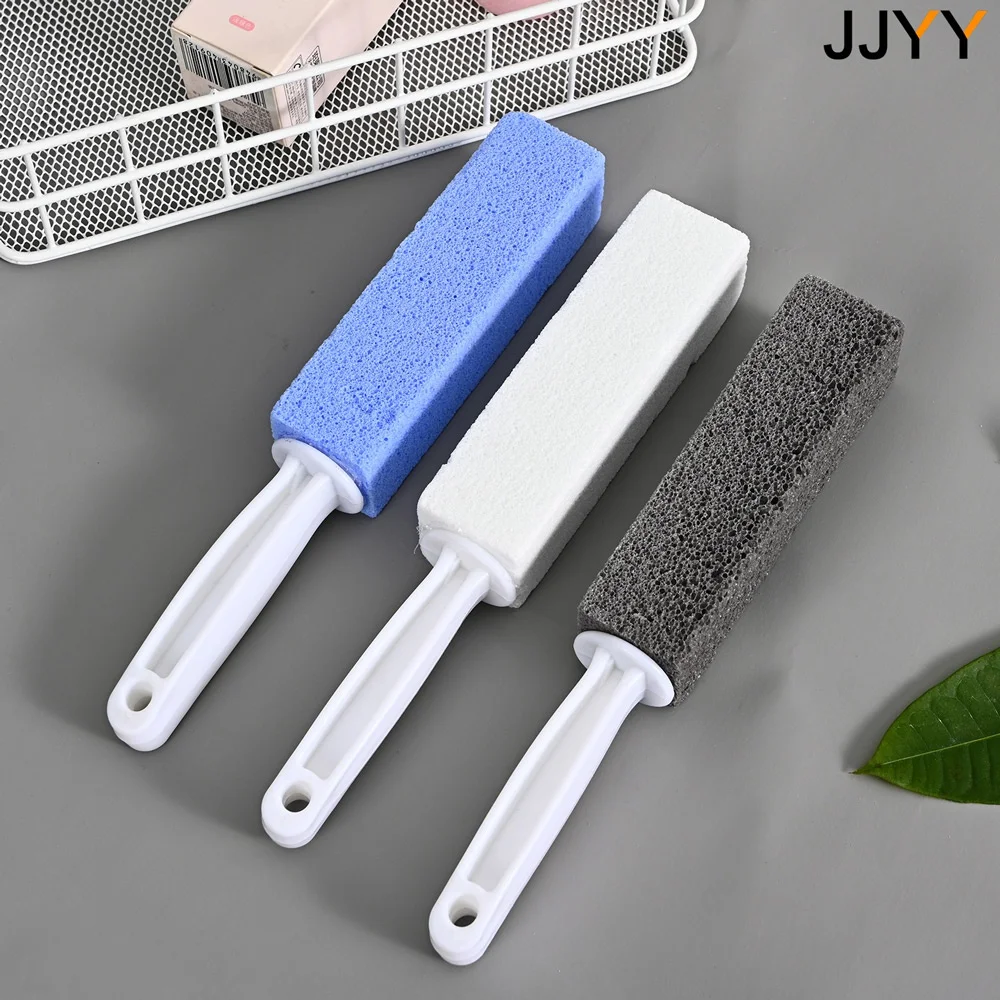 JJYY Pumice Cleaning Stone with Handle Toilet Bowl Ring Hard Water Ring Cleaner Stain Rust Grill Griddle Remover Cleaning Brush