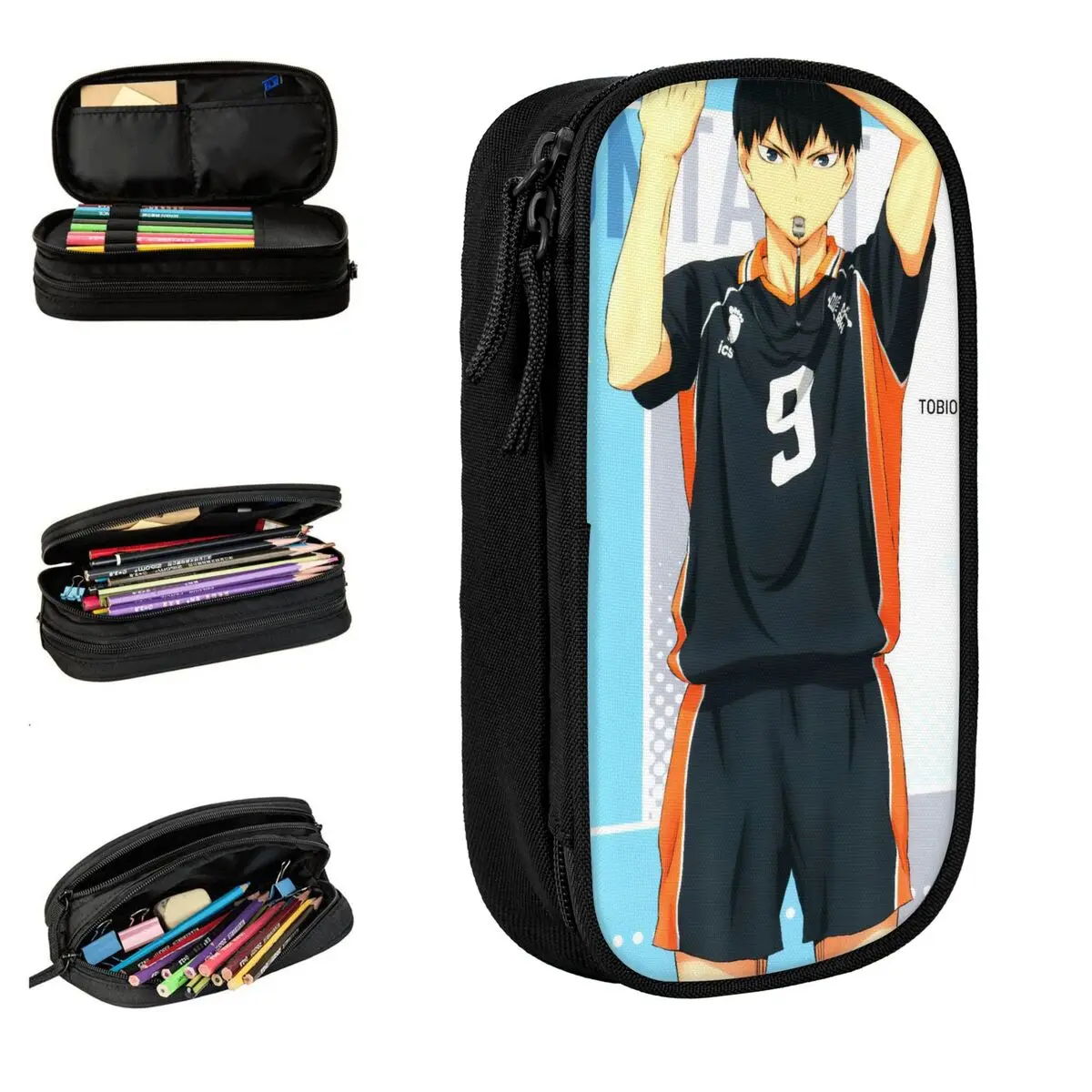 

Haikyuu, пеналы японского аниме, сумка для ручек для девочек и мальчиков, большие школьные принадлежности для хранения, подарки, пенал