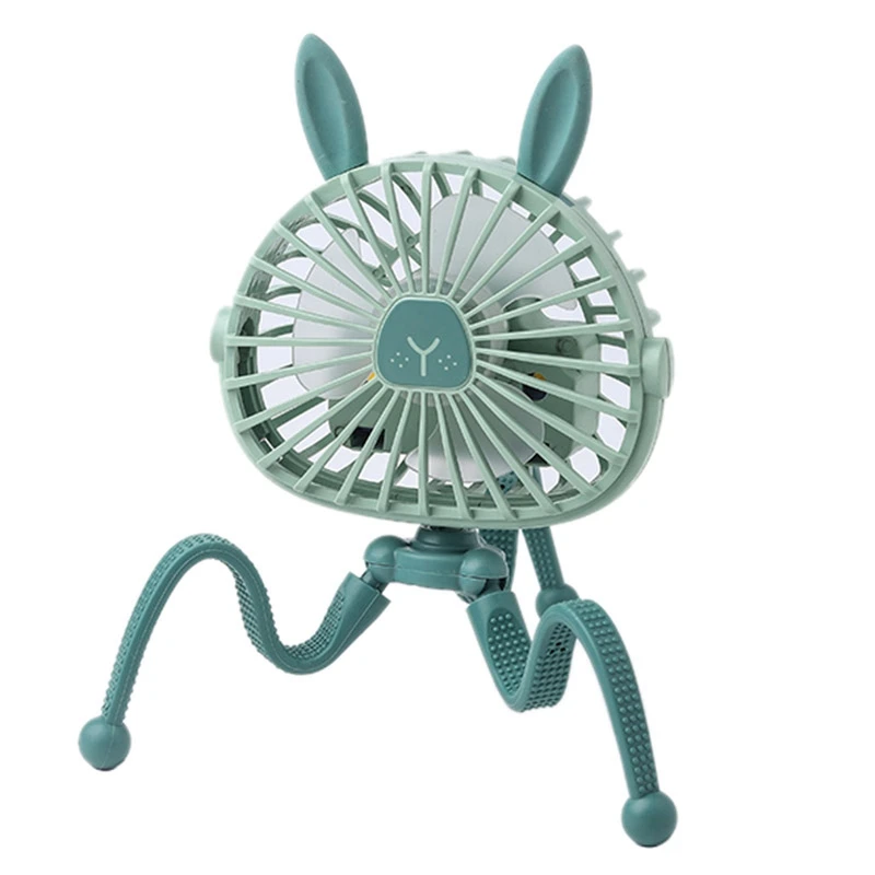 

Cute Cartoons Octopus Portable USB Fans Handheld Baby Stroller Bracket Silent Fan Mini Stand Fans