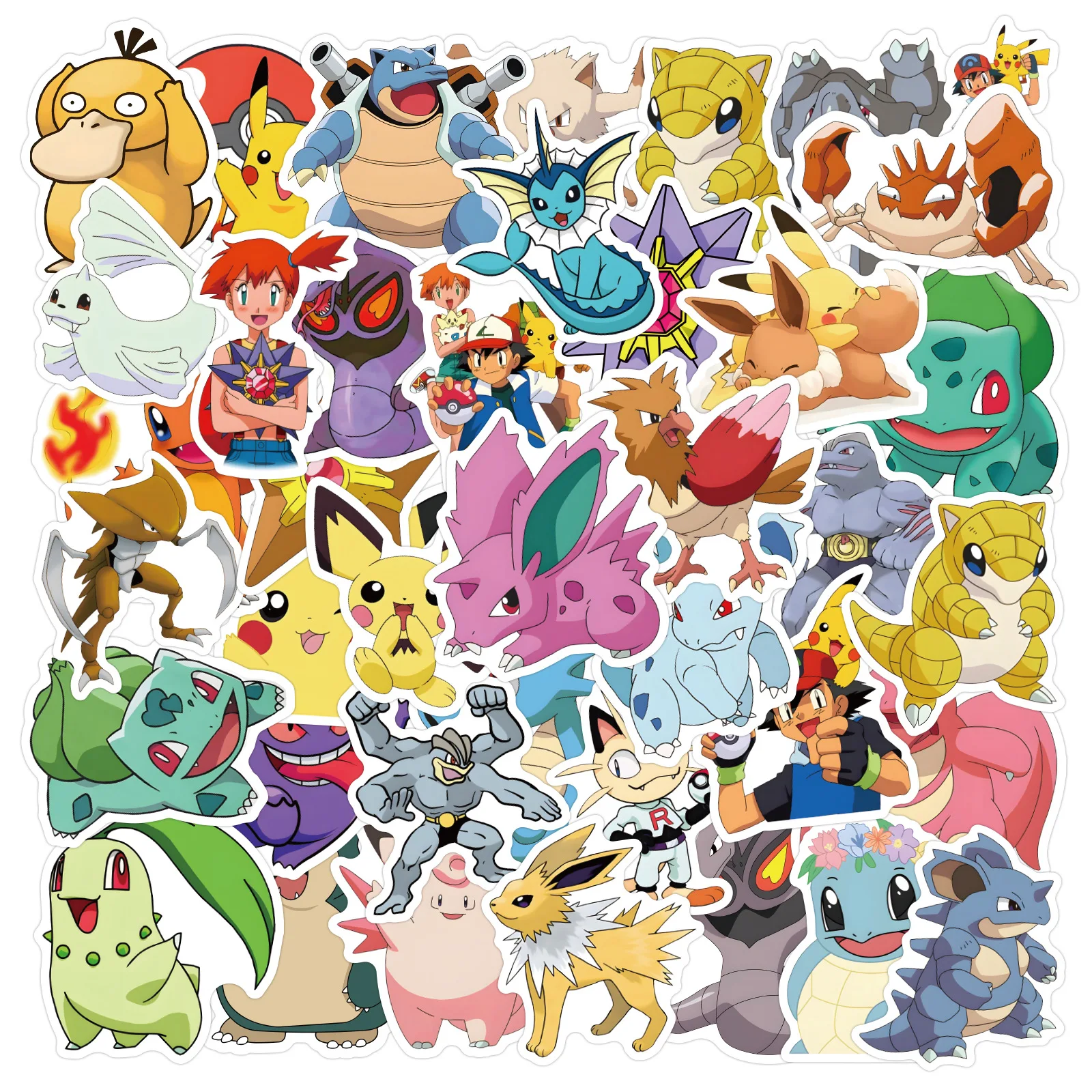 50pcs Pokemon Luggage Luggage Laptop DIY Cartoon Graffiti Stickers