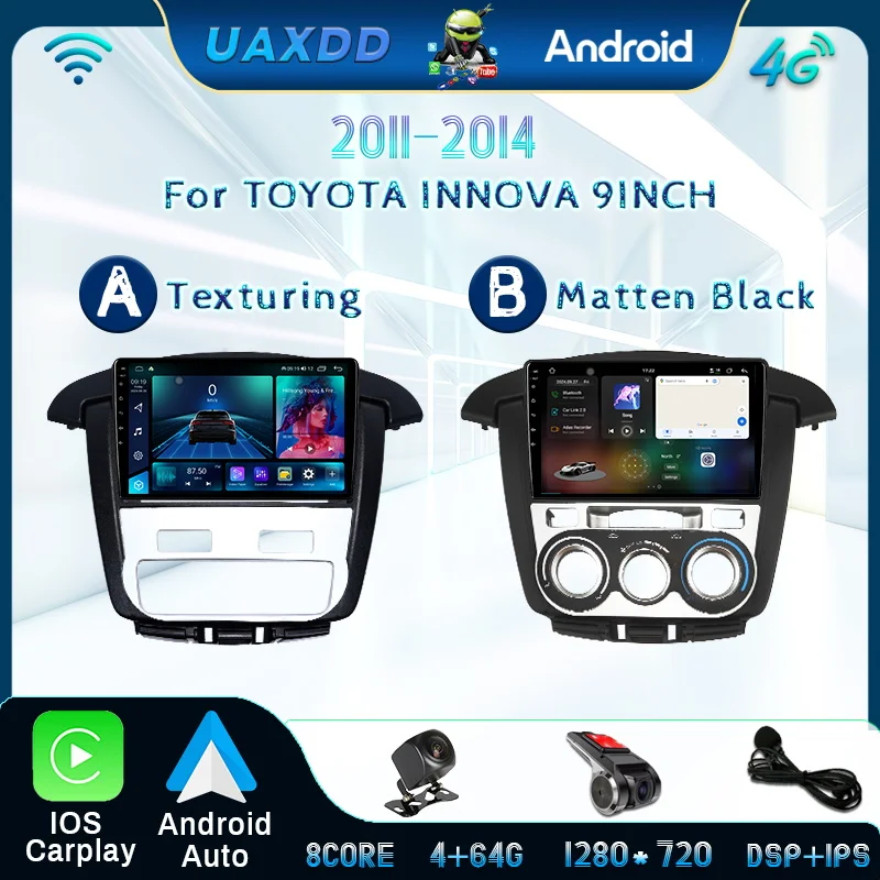 

Car Play Radio For TOYOTA INNOVA 2011-2014 Android Auto Multimedia GPS Player Autoradio Stereo Navigation HD screen video 9 inch