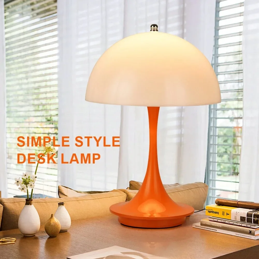 

Mushroom Design Table Lamps 3 Colors Dimming ABS Portable LED Decoration for Night Light Simple Modern Rechargeable
