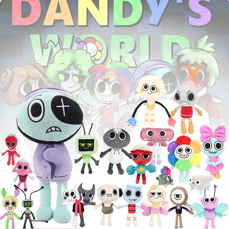 

Dandy's World Plush Toys Cute Dandy World Scrap Stuffed Dolls Horror Game Goob Pebble Cosplay Plushie Pillow Christmas Gifts
