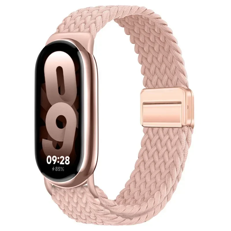 Nylon-Geflochtenes Schlaufenarmband für Xiaomi Band 11 10 9 8 Magnetisches Verstellbares Armband Mi Band 11 10 Correa Gürtel Zubehör – Detail 20