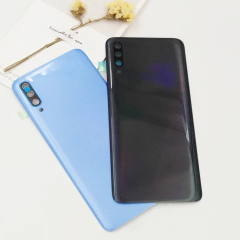 Крышка батарейного отсека для Samsung A70, задняя крышка, задняя крышка корпуса, сменные детали для Galaxy A705 SM-A705FN/DS с объективом камеры