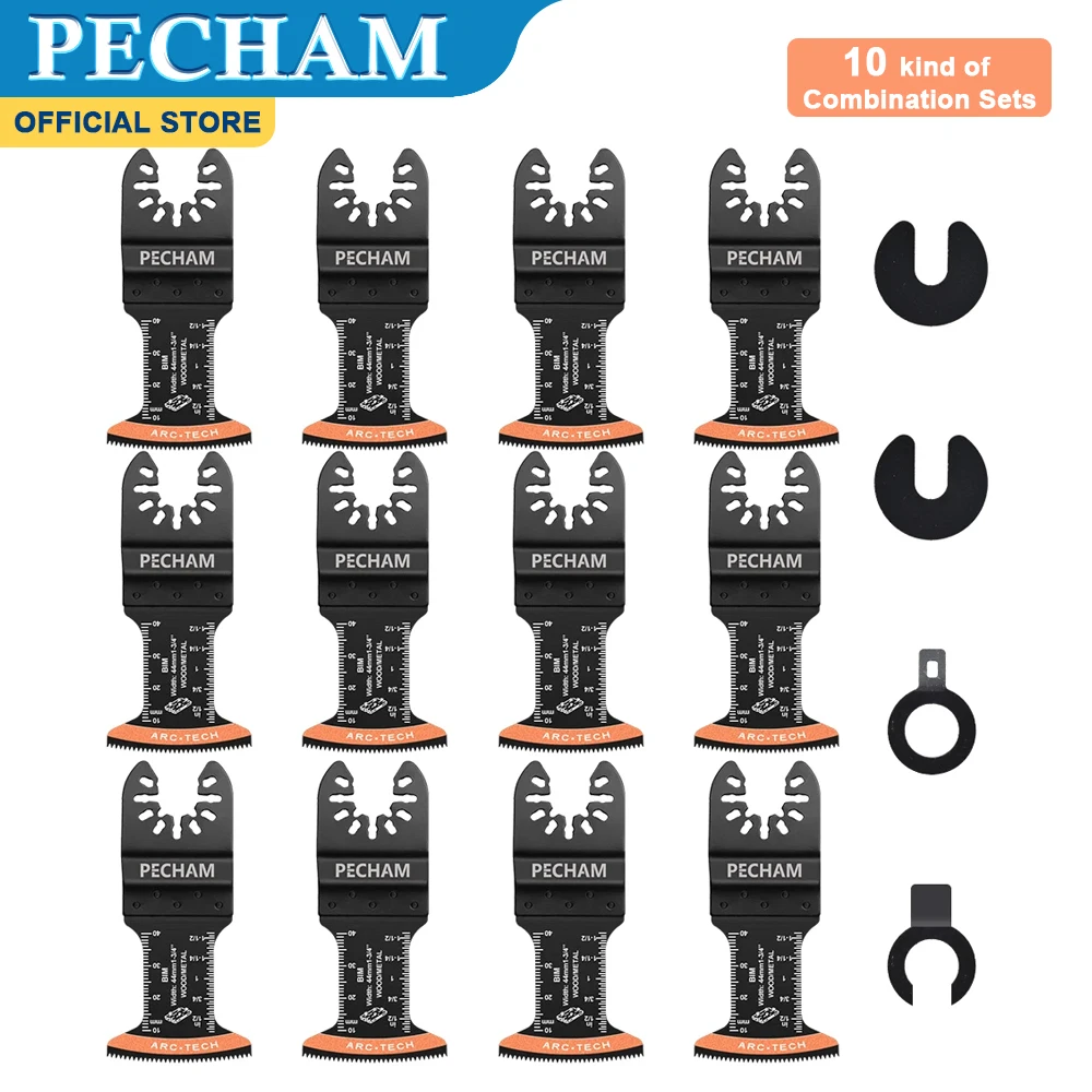 

10/14/16/25/54/66Pcs Japanese Oscillating Saw Blades High Carbon Steel Titanium Coating Bi-Metal Wear Resistant Cutter Blade