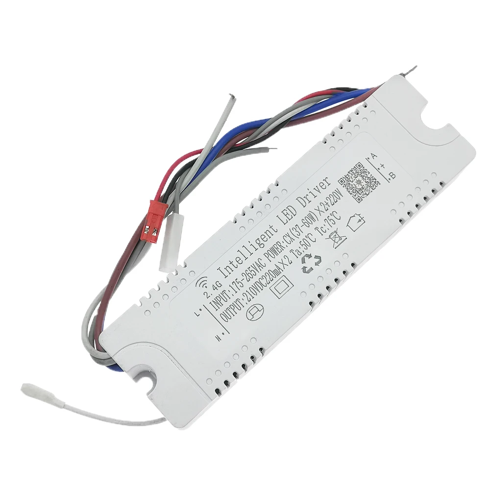 Driver de led inteligente 2.4g + extra 220v 25-40w 37-50w 37-60w x2 x4 x6 bluetooth remoto e controle de aplicativo transformador de potência de