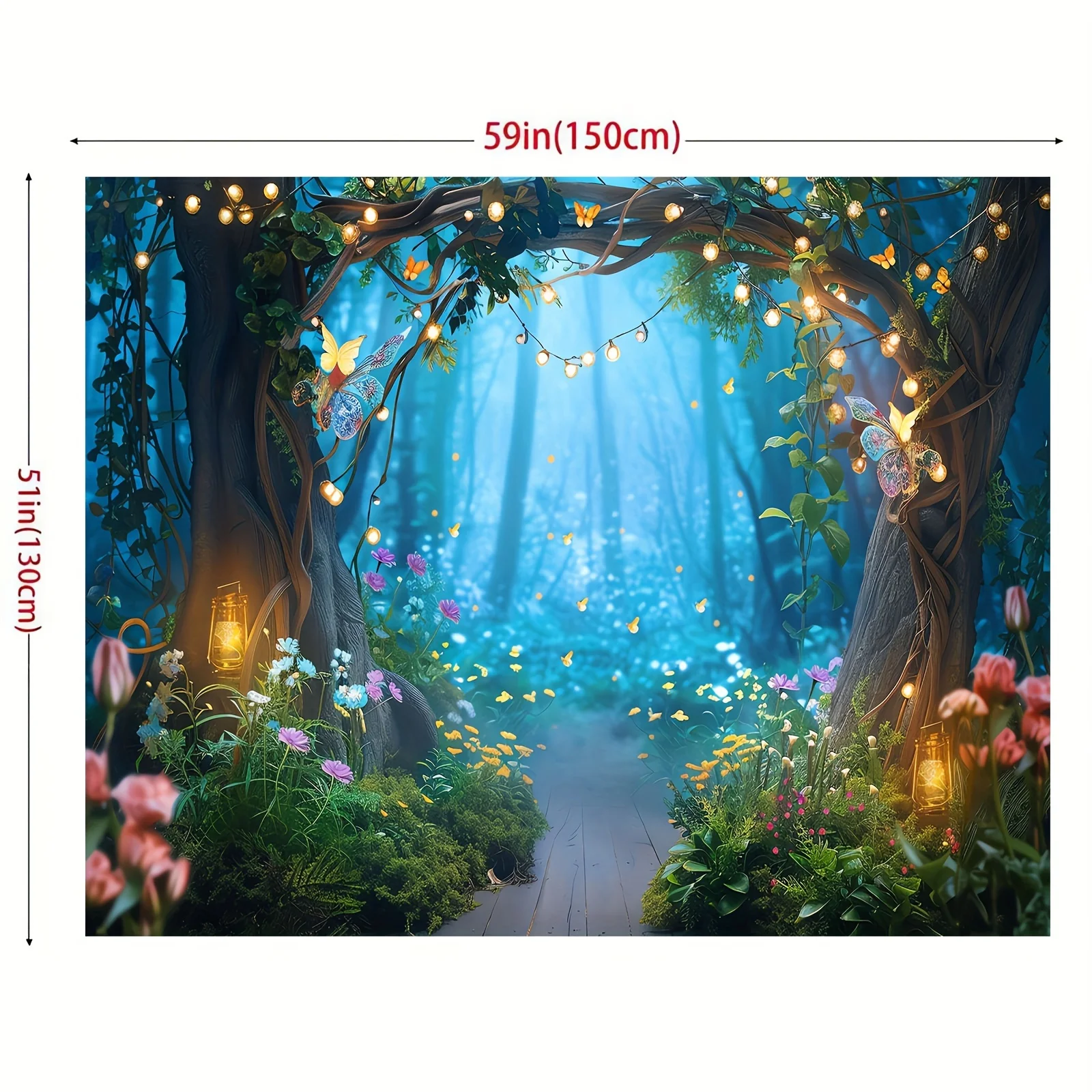 Charming Fairy Fairy Forest Party banner - Versatile polyester background for birthdays, christenings and more