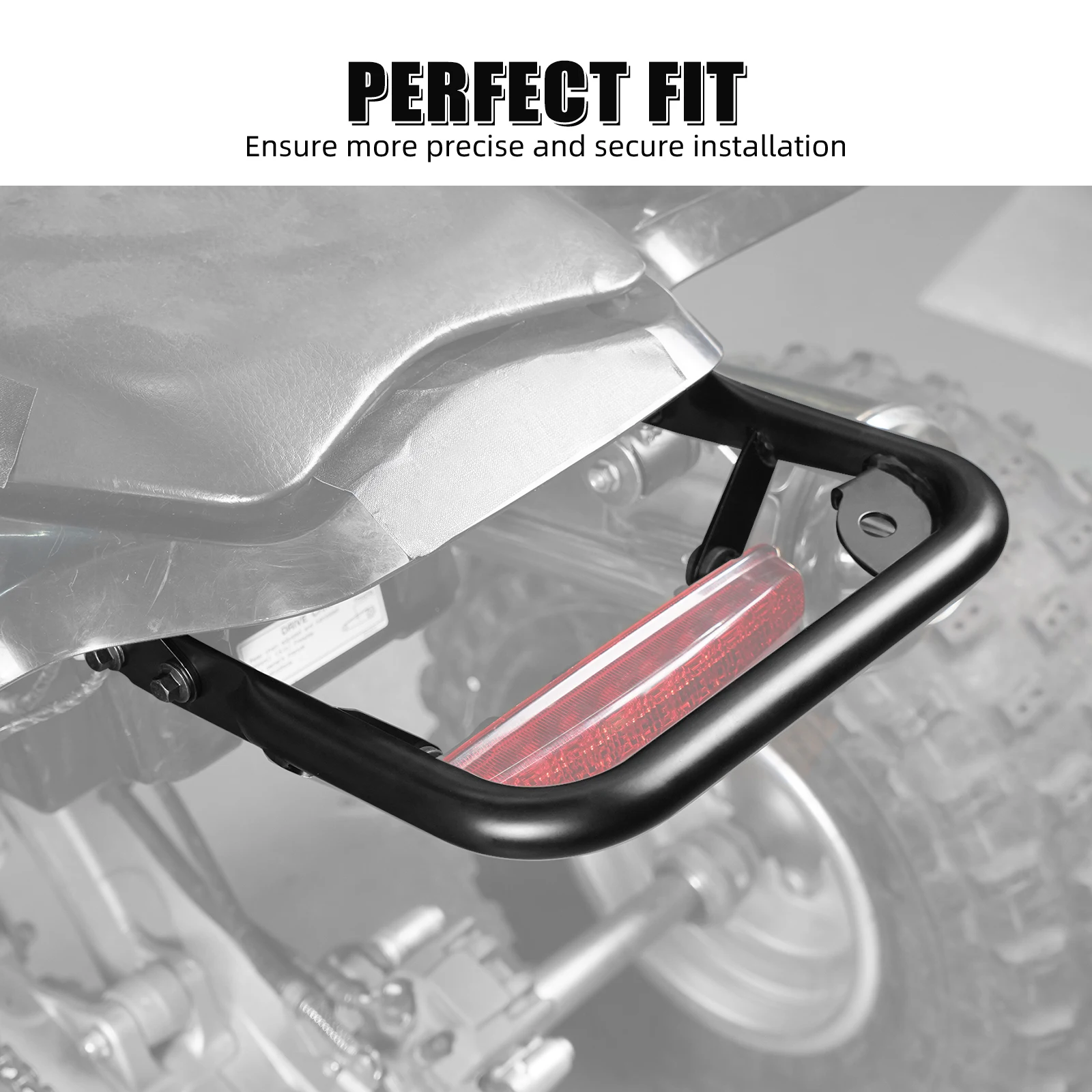 NICECNC For Honda TRX450ER Electric Start 2006-2014 ATV Rear Grab Bar Bumper TRX450R Kick Start 2006-2009 Steel 81200-HP1-600