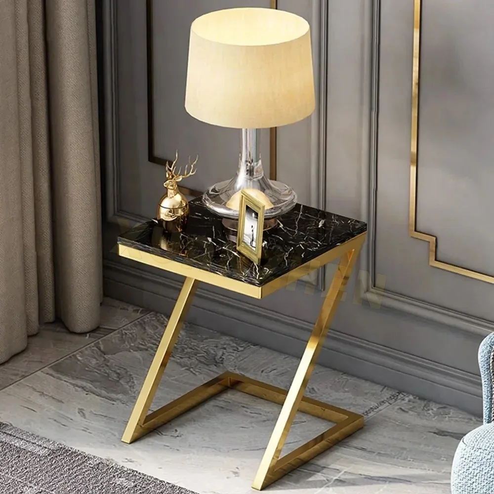 Italian home furniture stone center table travertine luxury modern coffee table set living room smart marble side table