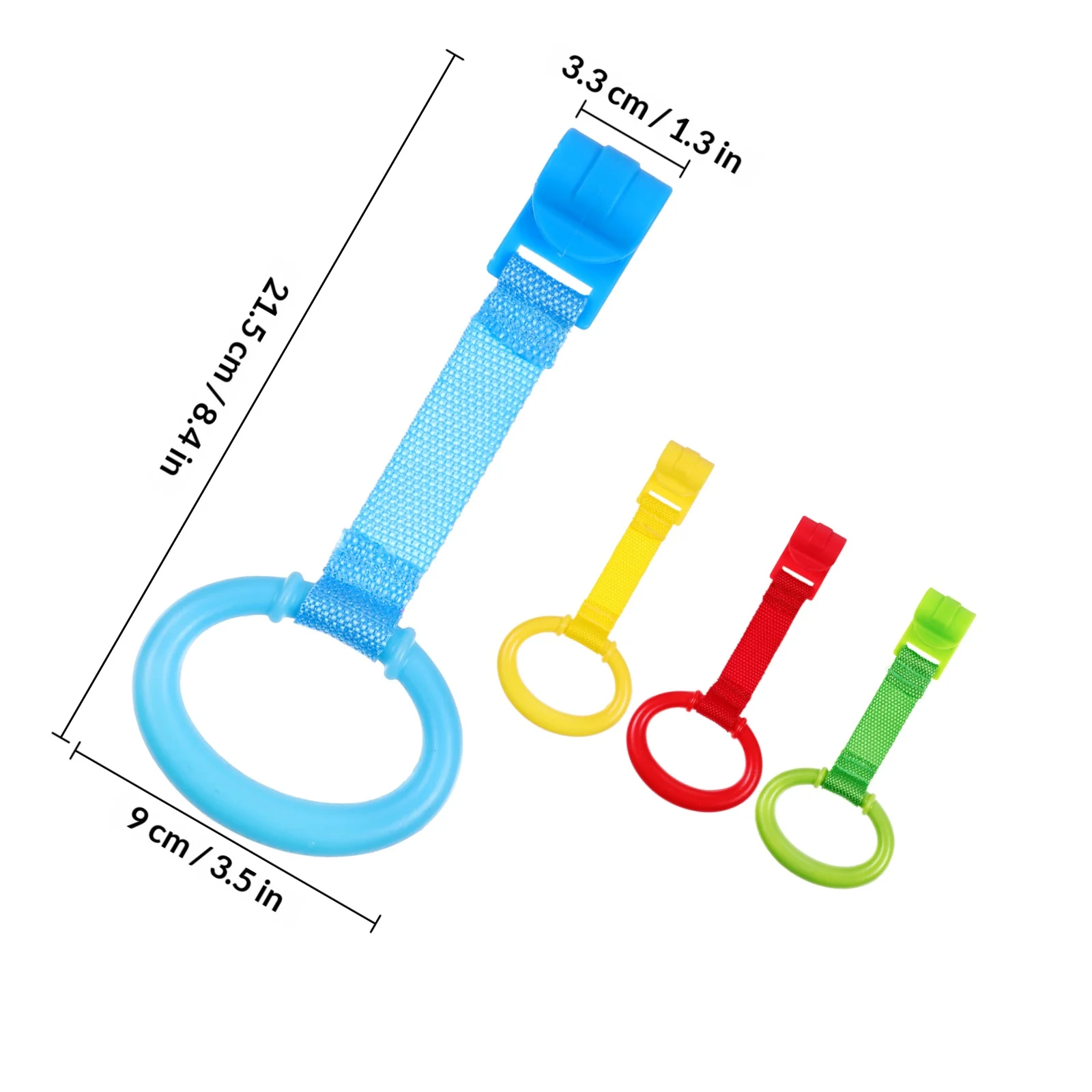 4pcs Baby Stand Up Rings Red Yellow Green Blue Infant Pull For Walking Training Toddler Activity Pull Bed Stand Up Ring Baby Cot