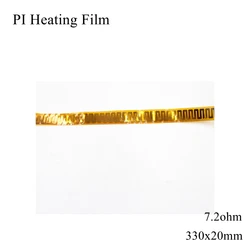 330x20mm 5V 12V 24V 110V 220V PI Heating Film Polyimide Adhesive Electric Heater Plate Panel Pad Mat Fuel Foil Oil Engine Tank