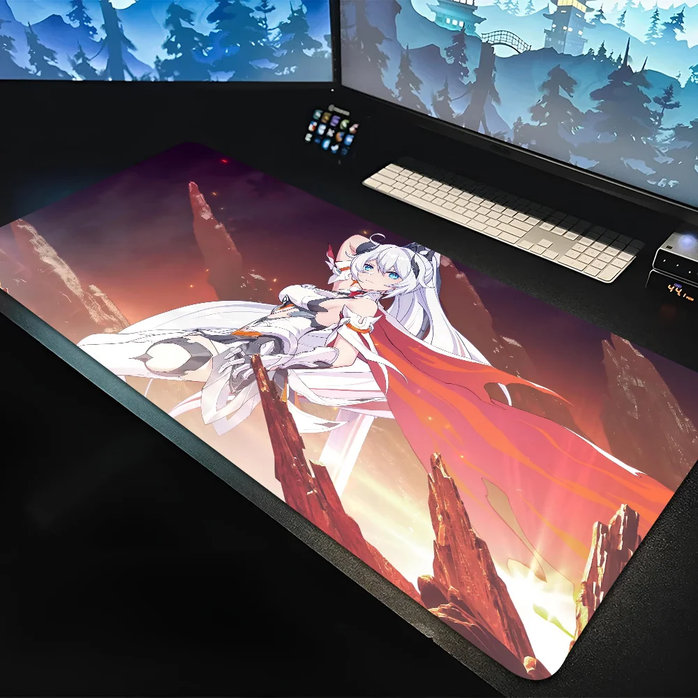 

1PC HOT GAME Honkai Impact 3rd Kiana Kaslana Non-slip Mouse Pad Office Computers Laptops E-sports Game Desk Mats XXL Keyboard