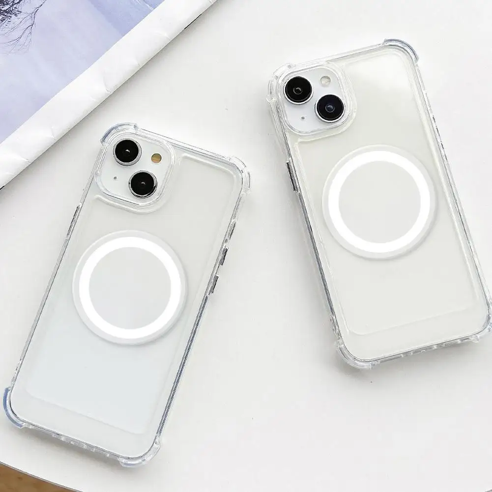 1 pçs chassi transparente sucção magnética para magsafe suporte de telefone magnético chassi magnético apple 15 disco magnético