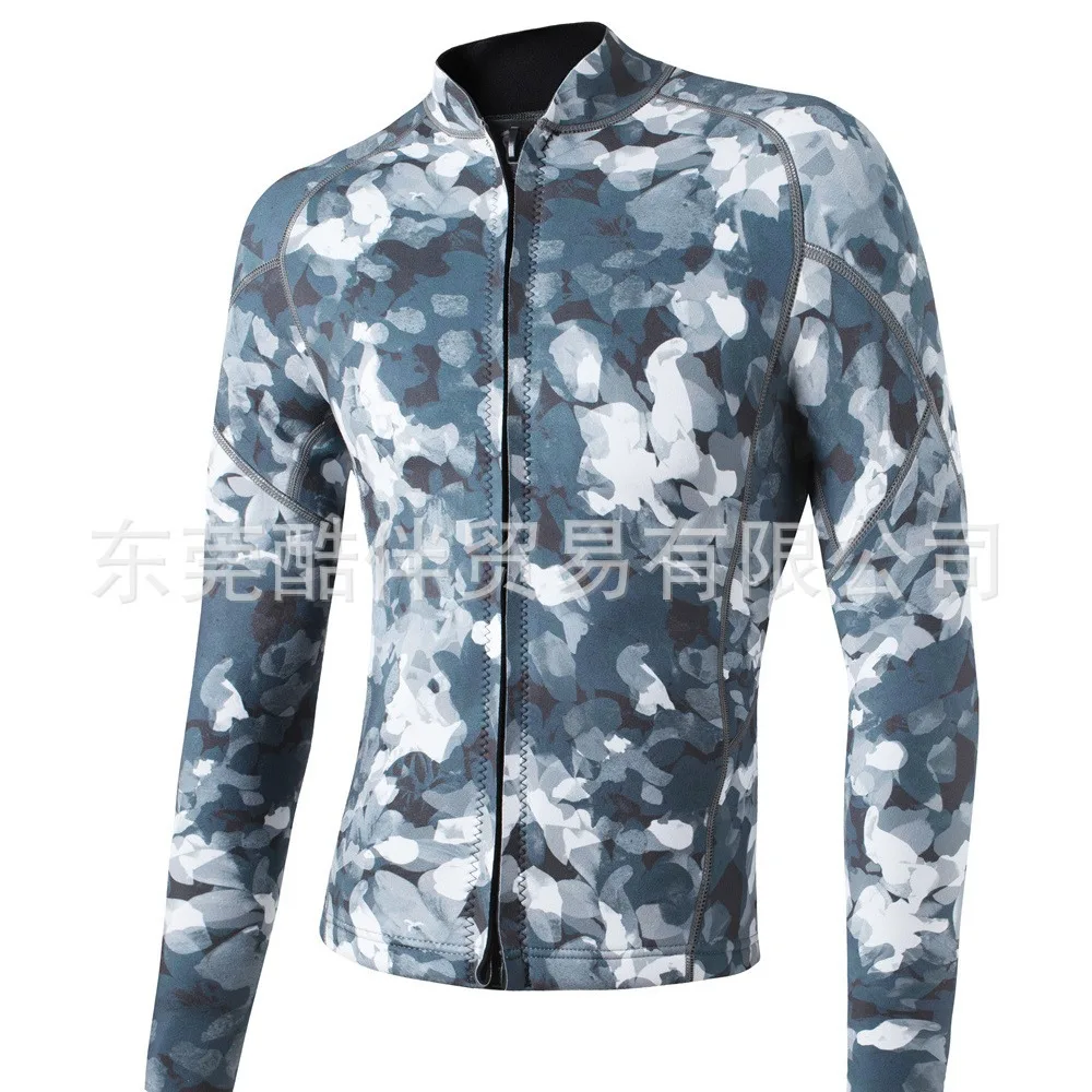 Male God Surf Jacket Split Long Sleeve Snorkeling Deep Diving Warm Cold Sun Protection Wetsuit Set