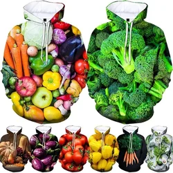 Vegetables Graphic Hoodies For Men 3D Food Printed Pullover Kid Fashion New In Hoodies & Sweatshirts Women Hooded Sweatshirt Top